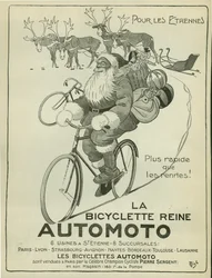 Publicidade de cartazes &39;Automoto&39; bicicletas